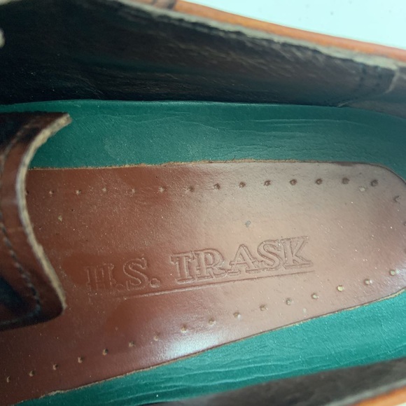 H.S. Trask Mens Leather Oxfords Brown Shoes - Picture 6 of 8